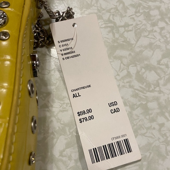 RARE Urban Outfitters Yellow Small NEW Vegan Leather Purse - Picture 12 of 12